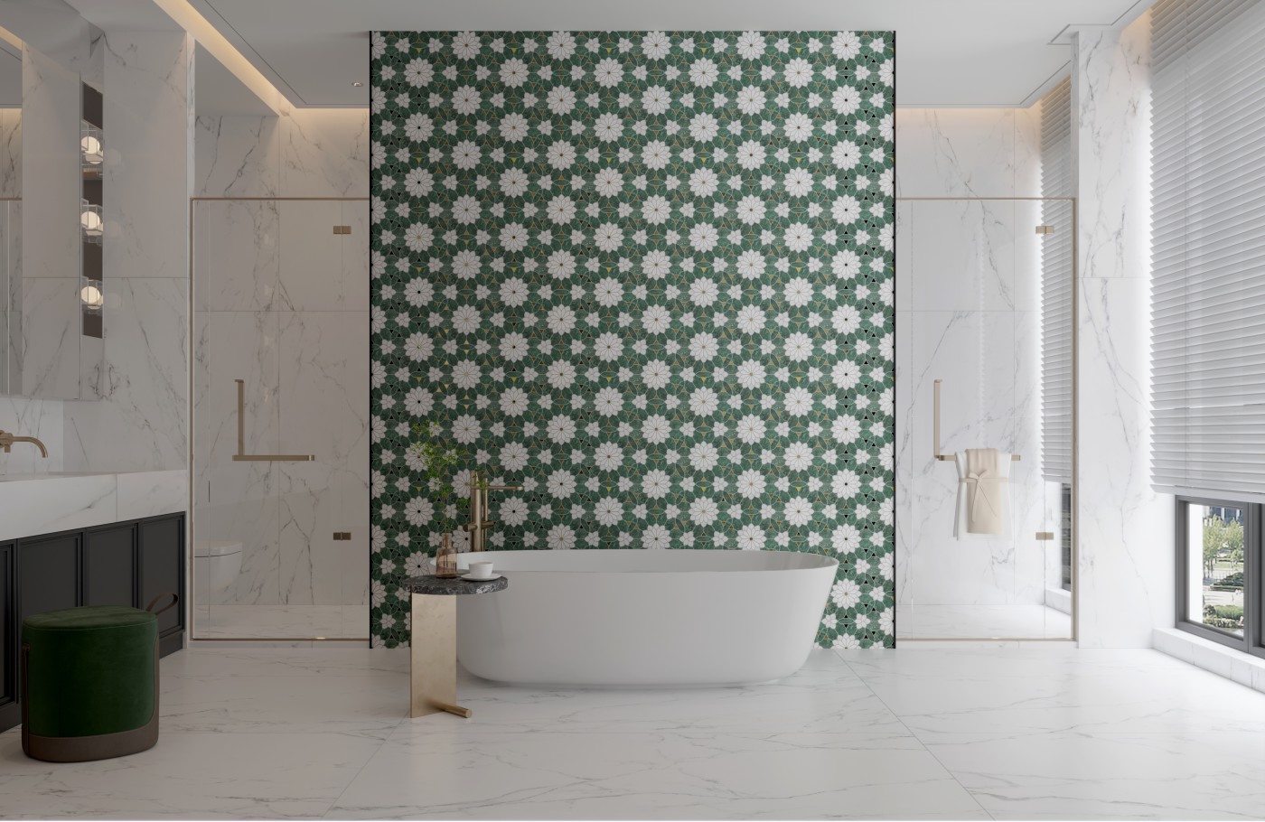 卫生间墙地卡拉拉白