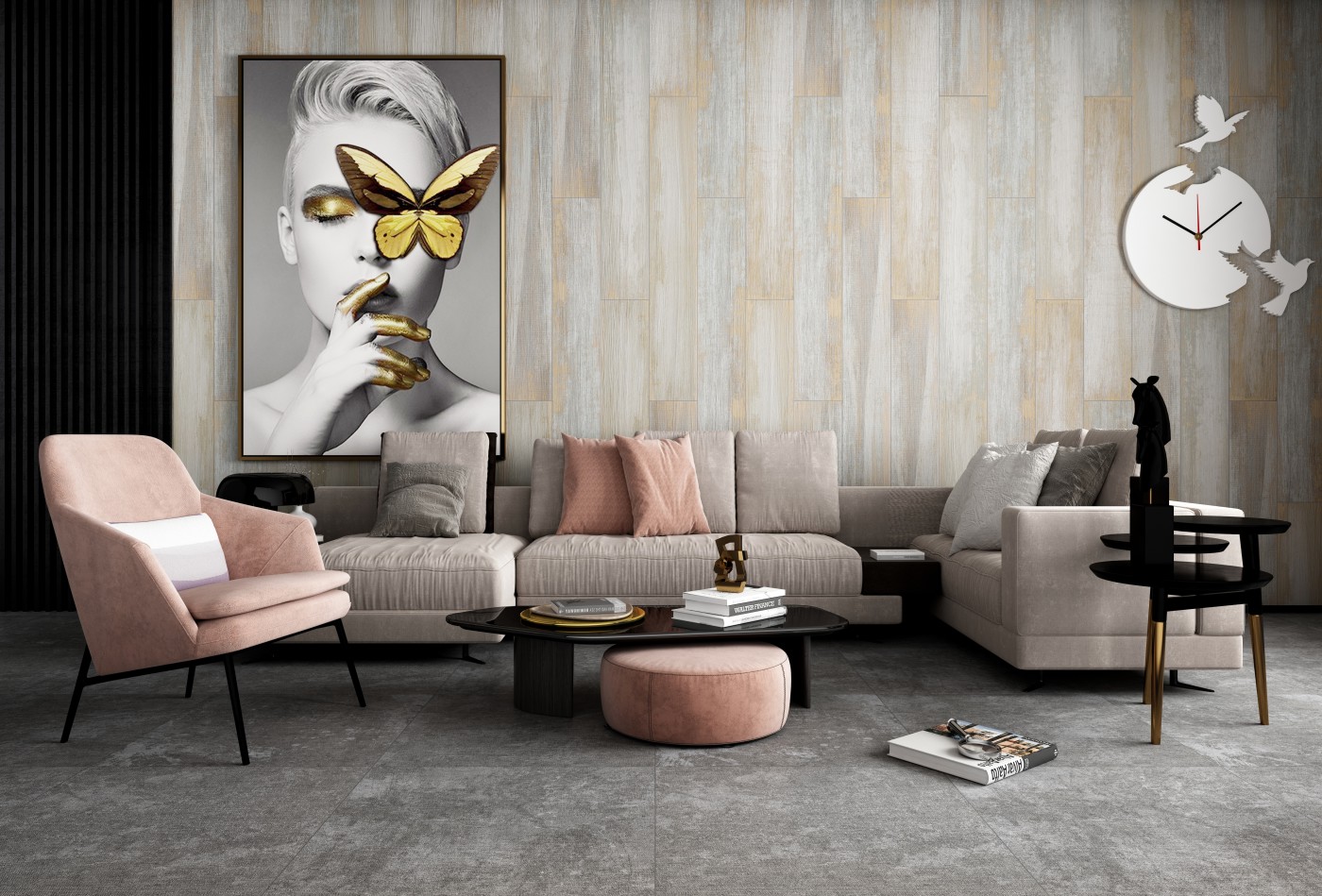 客厅：牛仔布DN-05，OSH-21202-灰