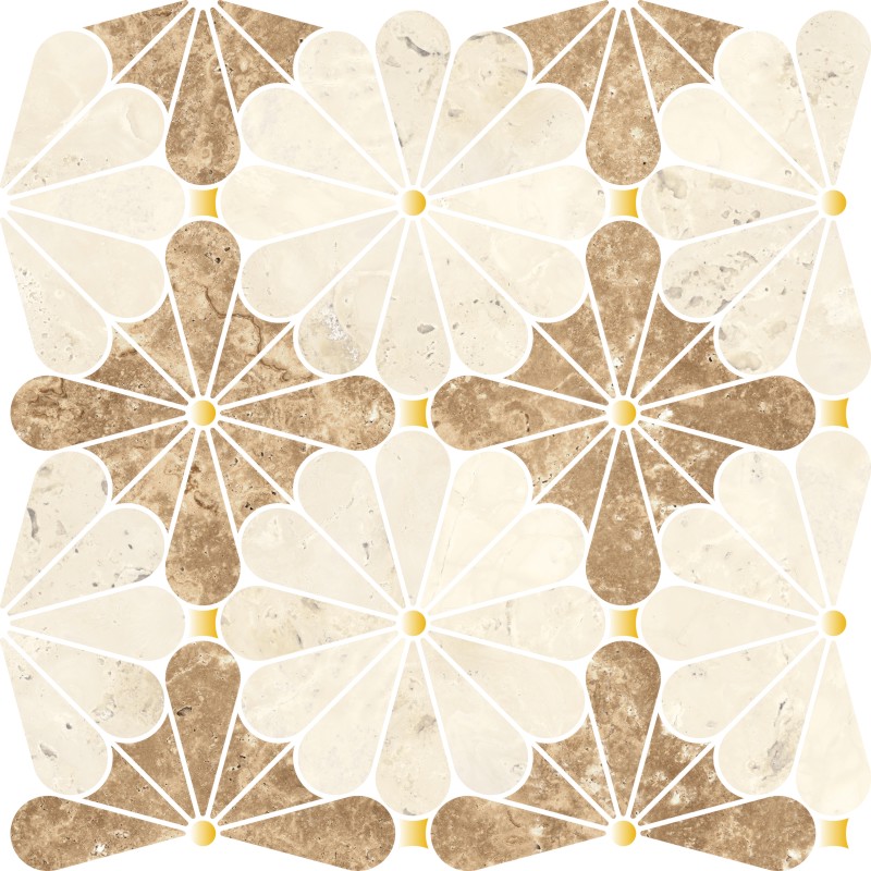 GEA03M 象牙白+咖啡洞