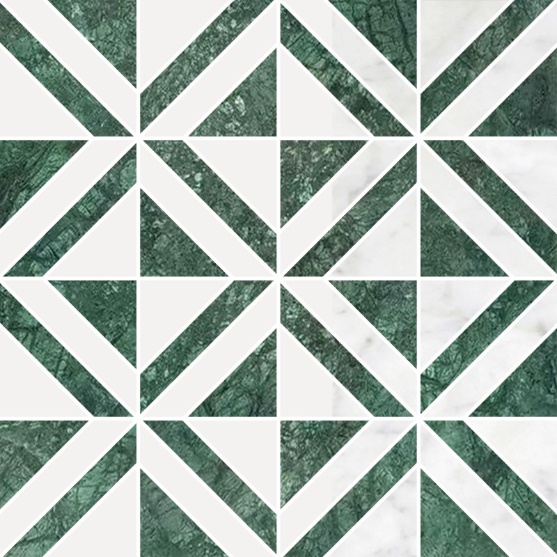 GEO31M几何编织 -印度绿+卡白