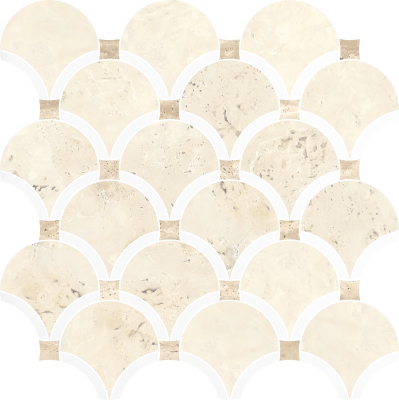 SCP01M - 象牙白+米黄+水晶白