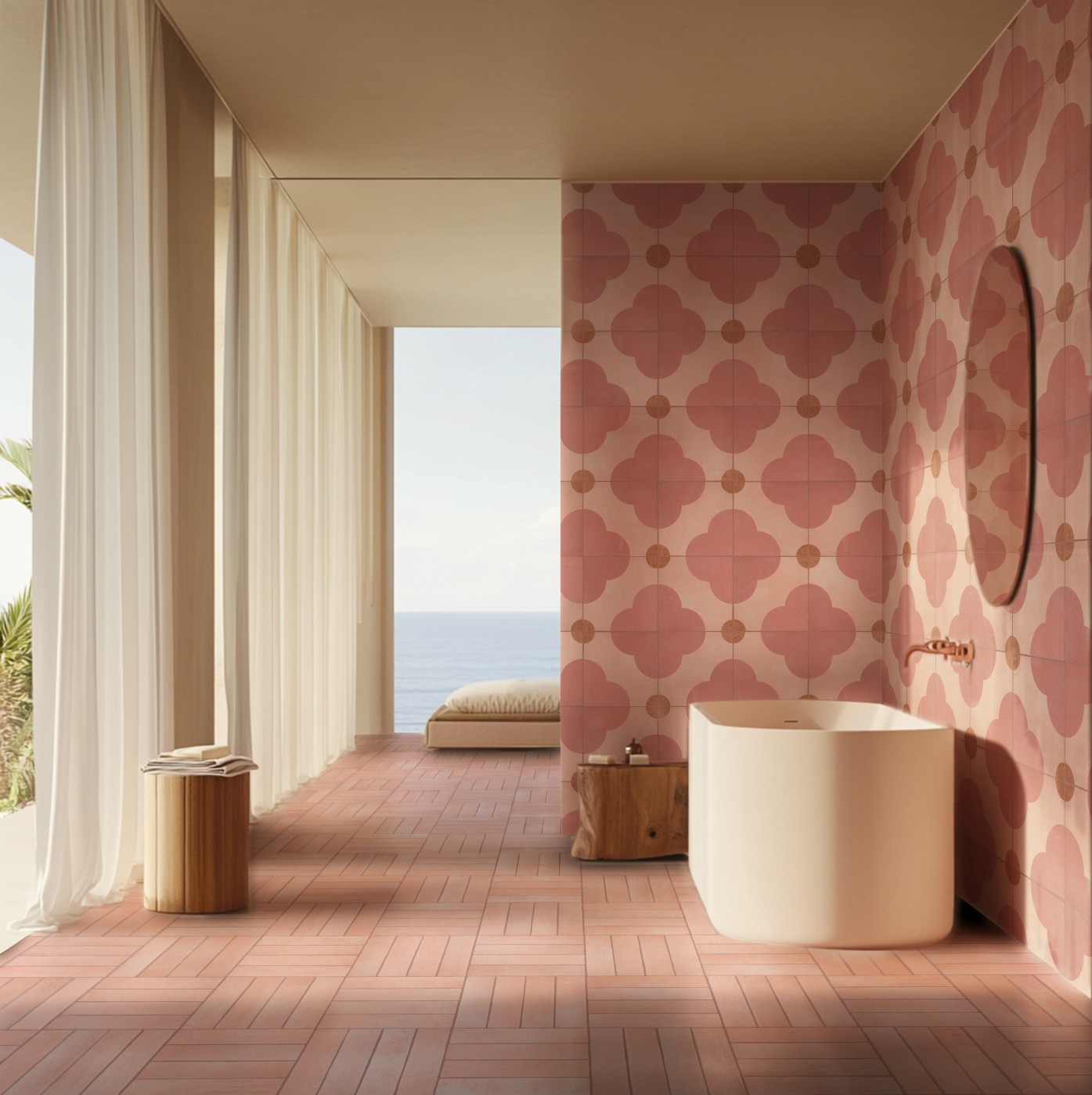 浴室75316编制铺和海棠纹花片