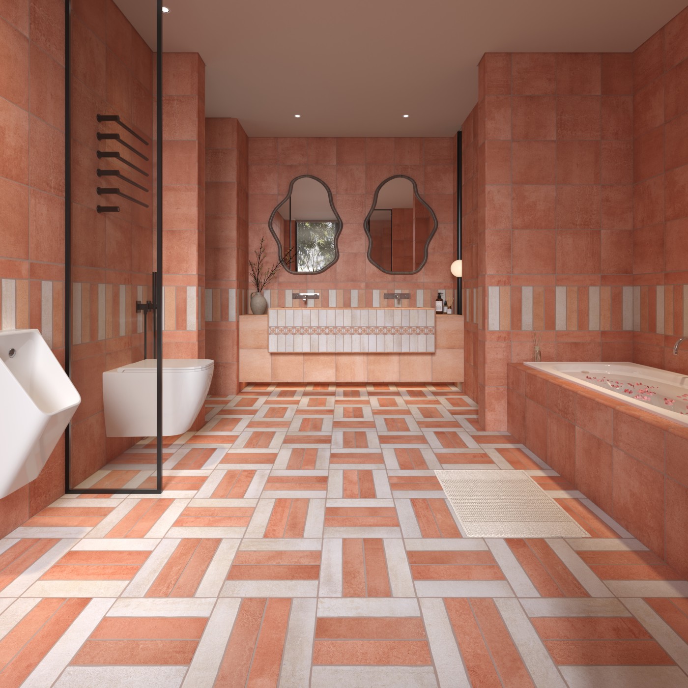 陶砖摩卡卫生间正面