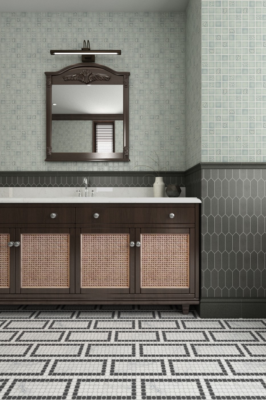 卫生间：上墙AST03-MIX-3,腰线ATBS03RM-50300H,下墙ATBS1763,踢脚线ATBS03RM-150300H,地面ATCL23012B