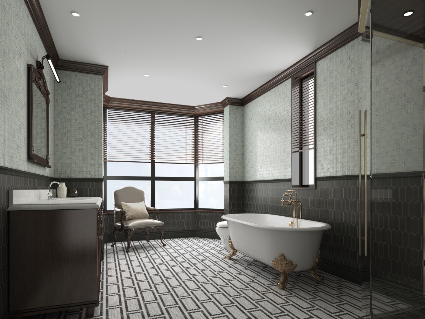 卫生间：上墙AST03-MIX-3,腰线ATBS03RM-50300H,下墙ATBS1763,踢脚线ATBS03RM-150300H,地面ATCL23012B