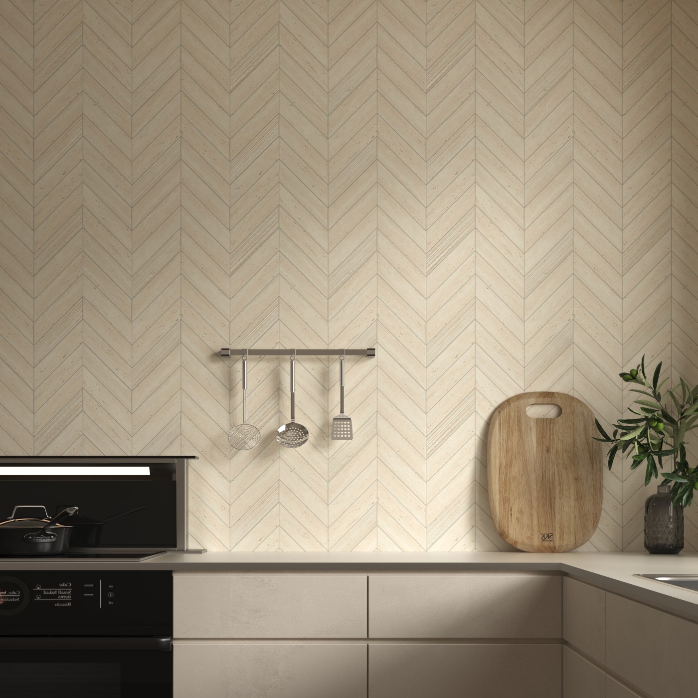 厨房 灶台背景CHE2401M+CHE2401B 米白