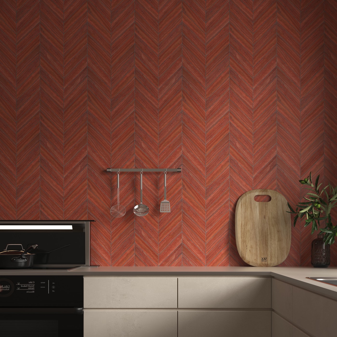 厨房 灶台背景CHE2404M+CHE2404B 红洞