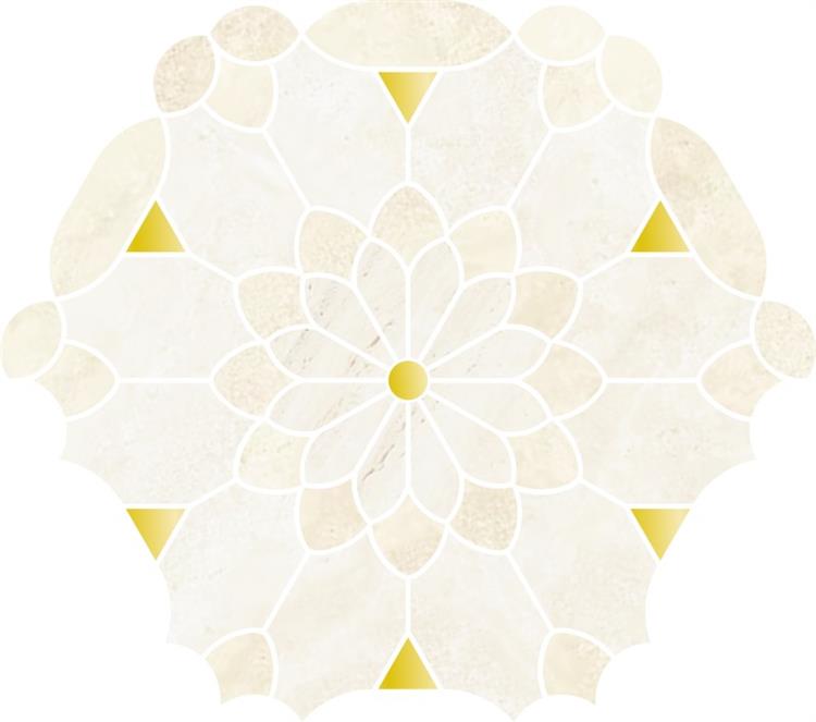 ATZFH2403 - 象牙白+米黄+不锈钢金